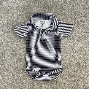 Garb TCU Striped Polo Onesie Size 3-6M